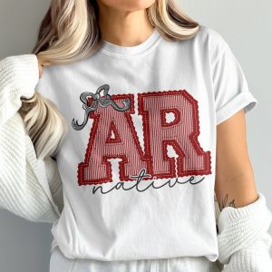 Arkansas Native Comfort Colors T-Shirt, AR State Pride Tee, Custom College Shirt, Razorback Fan Gift, Southern Girl Shirt, prepster preppy