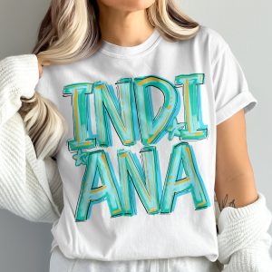 Indiana State Pride T-Shirt, Comfort Colors 1717, Indiana Souvenir Tee, Indiana Graphic, Indiana Gift, Indiana Lover, Summer Indiana Tee