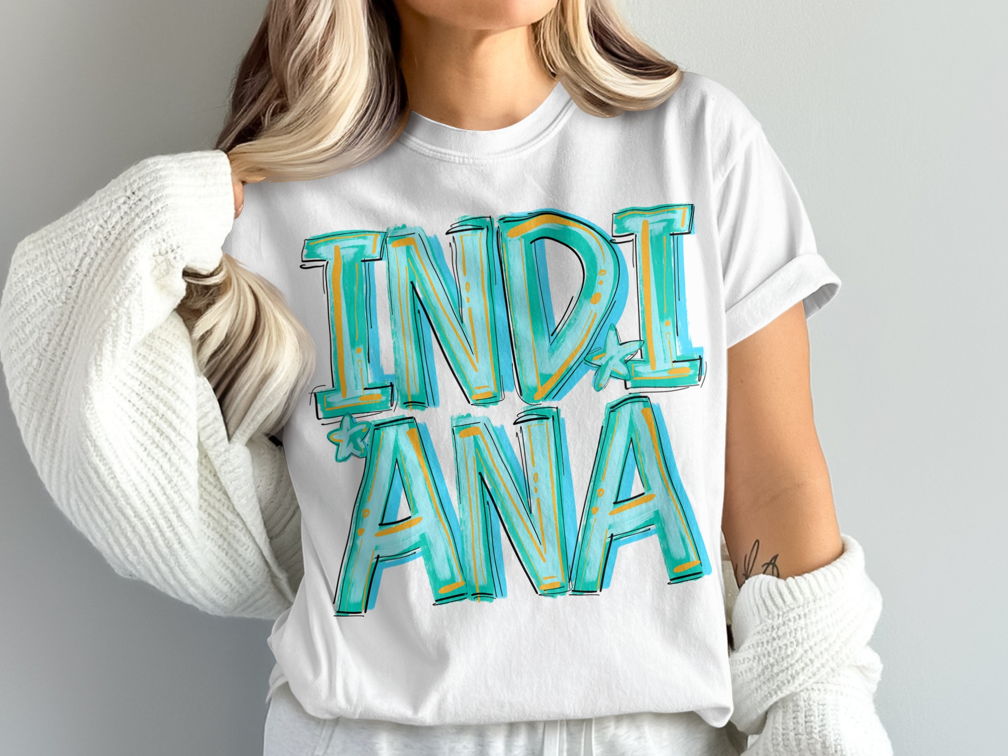 Indiana State Pride T-Shirt, Comfort Colors 1717, Indiana Souvenir Tee, Indiana Graphic, Indiana Gift, Indiana Lover, Summer Indiana Tee