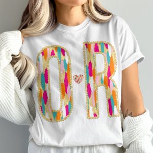 OR Initial T-Shirt, Custom Name Tee, Heart Initials Shirt, Personalized T-Shirt, Comfort Colors 1717, Anniversary Gift T-Shirt, Wedding