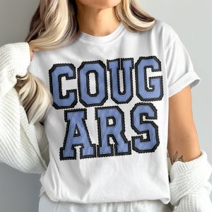 Cougars T-Shirt, Spirit Tee, Game Day Shirt, Vintage Style, Comfort Colors 1717 T-Shirt, College Apparel, University Shirt, Fan Gear