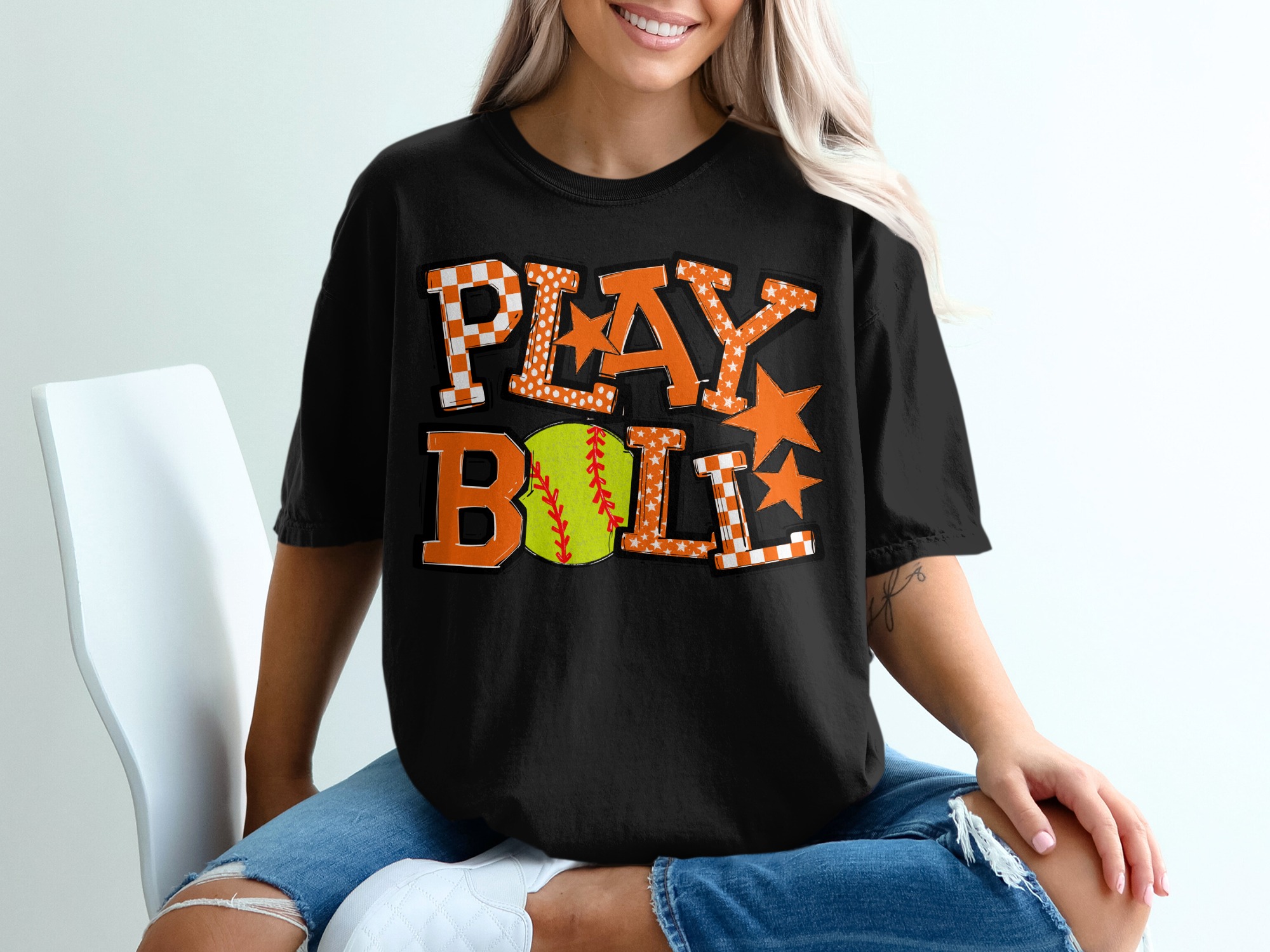 Play Ball T-Shirt, Softball Tee, Sports Gift, Baseball Shirt, Team Spirit Apparel, Graphic Tee, Athlete Gift, Game Day Shirt, Trendy Top - Image 2
