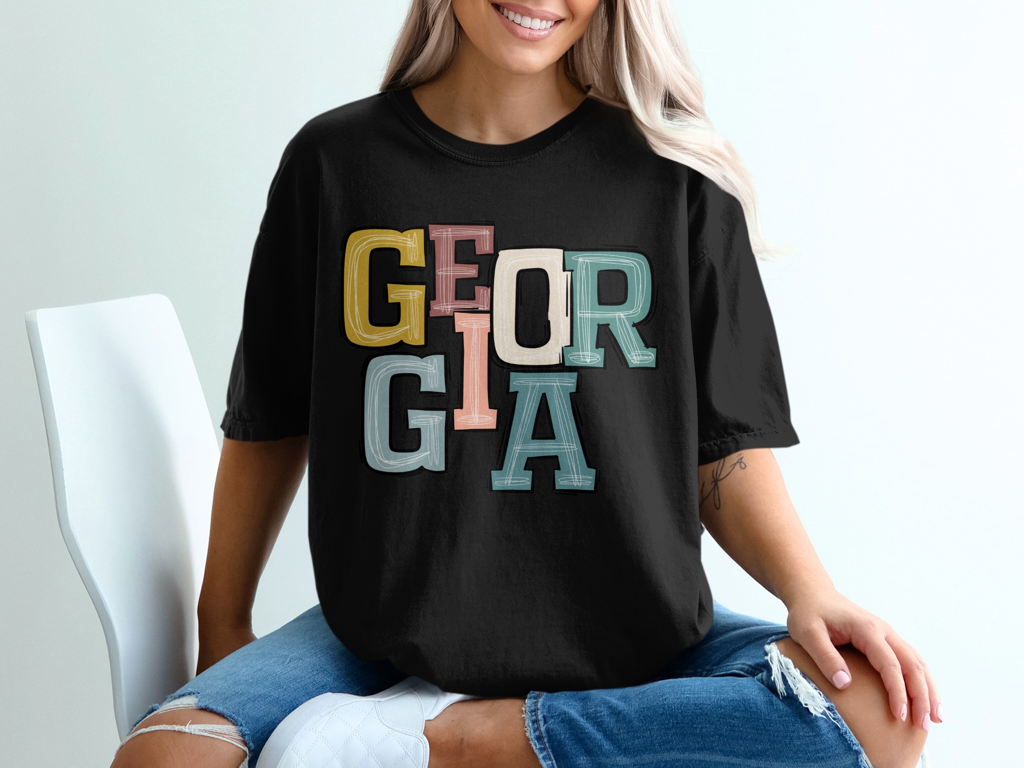 Georgia T-Shirt, Colorful State Tee, Souvenir Gift, City Pride Shirt, GA Home State Apparel, Travel Shirt, Gift for Georgian - Image 2