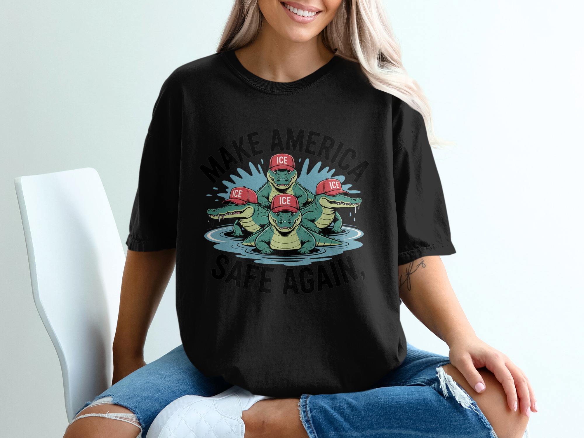 MASAT Shirt, Alligator TShirt, Political Tee, Funny Alligator Shirt, Alligator Lover Tee, Trendy T Shirt, Unique Tee, Popular Graphic - Image 2