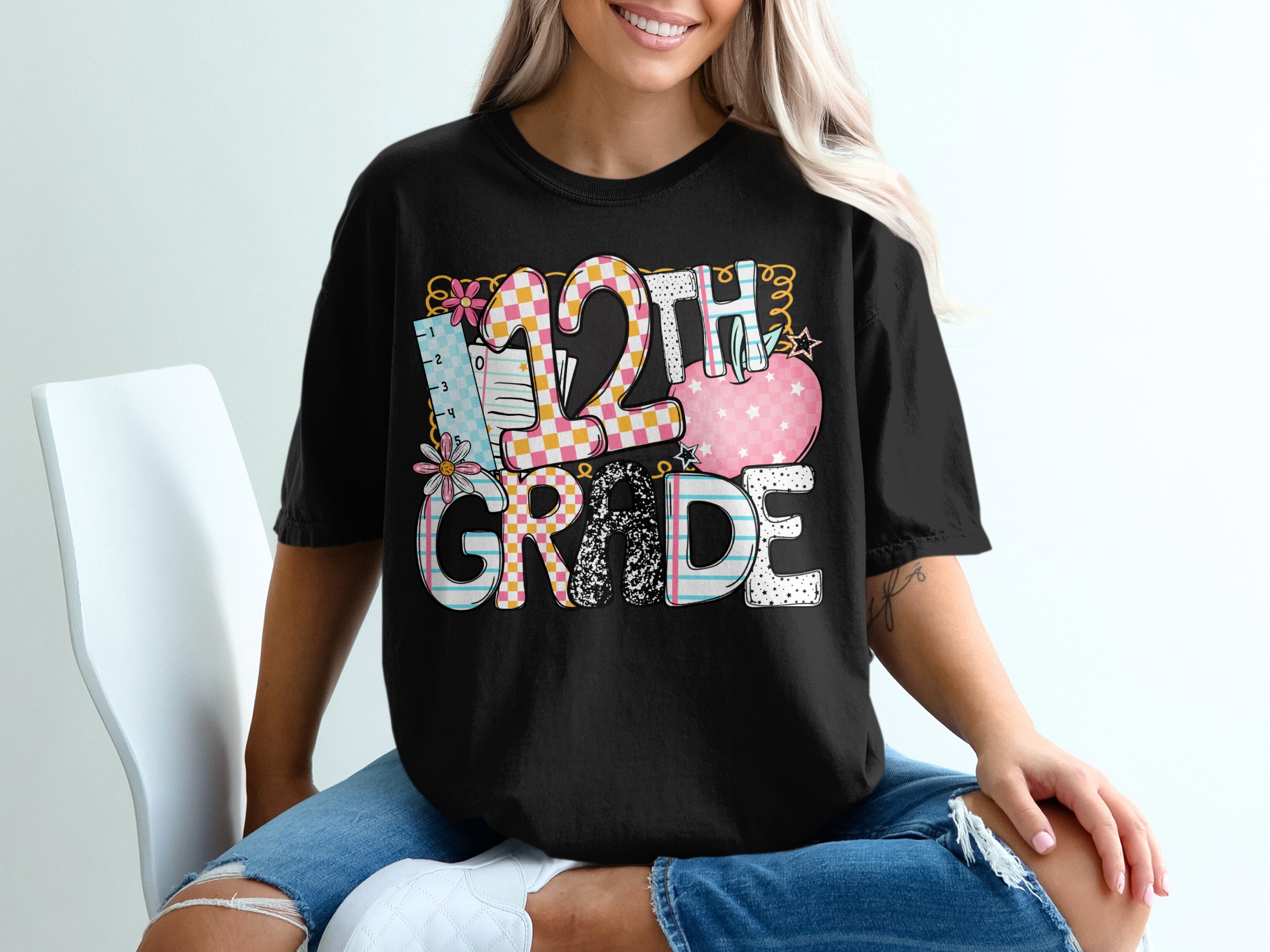 12th Grade T-Shirt, Senior Year Shirt, Graduation Tee, Back to School Shirt, Class of 2024, High School T-Shirt, Trendy Graphic Tee - Image 2