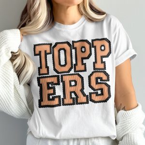 Toppers T-Shirt, Varsity Style Tee, Comfort Colors 1717, Trendy Graphic Top, Casual Unisex T-Shirt