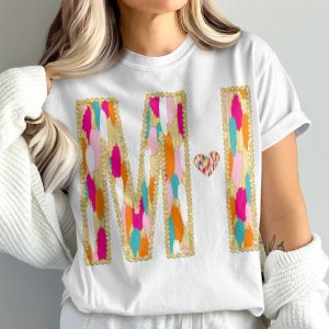 Colorful Brush Stroke Initial T-Shirt, Custom Letter Shirt, Comfort Colors 1717, Personalized Shirt, Name T Shirt, Aesthetic Shirt