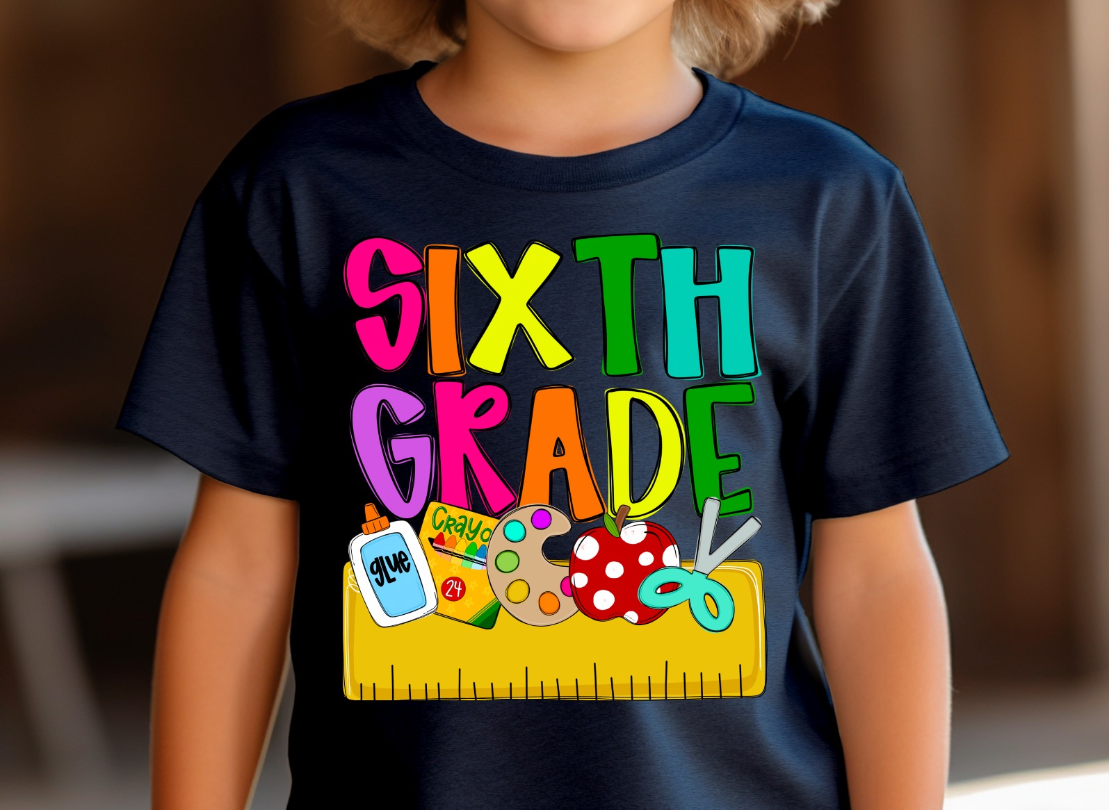 Sixth Grade T Shirt, Colorful School Shirt, Back To School Tee, Sixth Grader Gift, Student Shirt, Teacher Shirt, School Outfit, Sixth Grade - Image 2