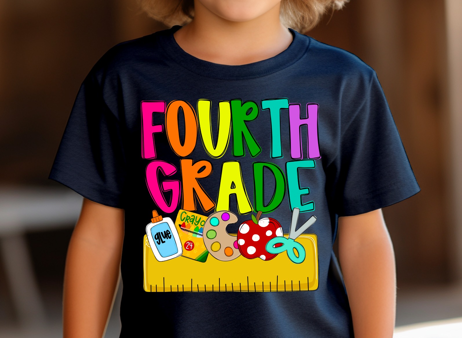 Fourth Grade T-Shirt, Back to School Shirt, Student Tee, Colorful Design, Elementary School, 4th Grade Gift, Learning T-Shirt, Teacher - Image 2