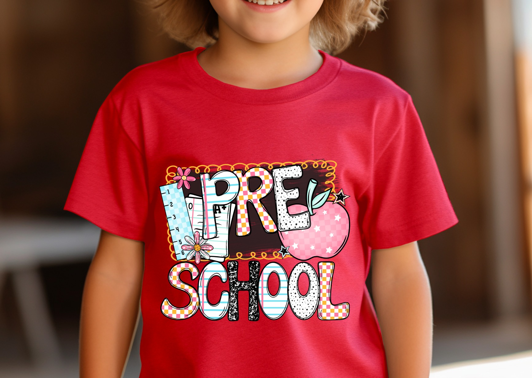 Preschool T-Shirt, Back to School Shirt, Teacher Tee, Kids Clothes, First Day of School Outfit, Pre K TShirt, School Apple Top, Student Gift - Image 3