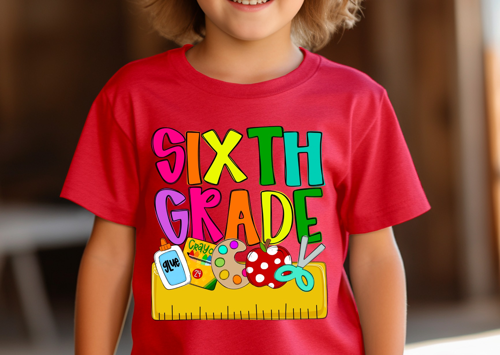 Sixth Grade T Shirt, Colorful School Shirt, Back To School Tee, Sixth Grader Gift, Student Shirt, Teacher Shirt, School Outfit, Sixth Grade - Image 3