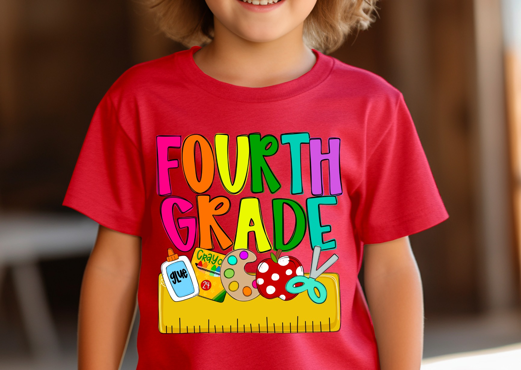 Fourth Grade T-Shirt, Back to School Shirt, Student Tee, Colorful Design, Elementary School, 4th Grade Gift, Learning T-Shirt, Teacher - Image 3