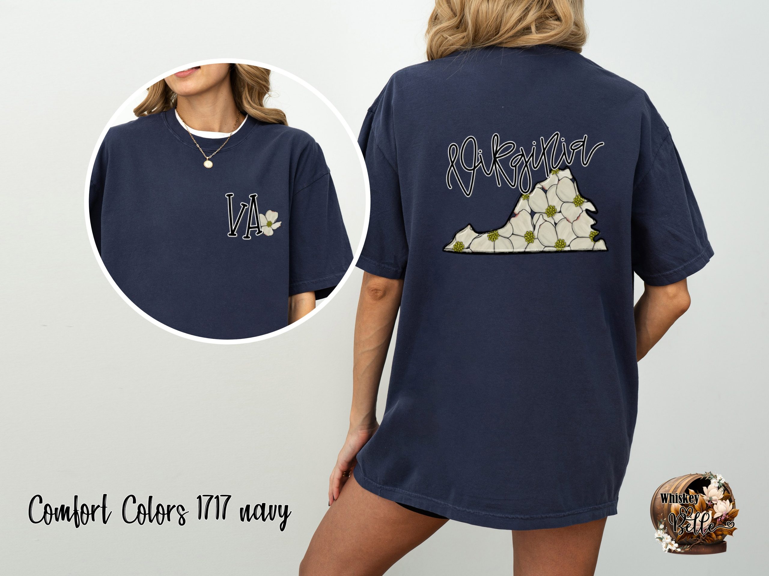 Virginia State Flower T-Shirt, Dogwood Blossom Shirt, VA Gift Tee, Floral State Pride, Virginia Lover, Comfort Colors T Shirt - Image 4