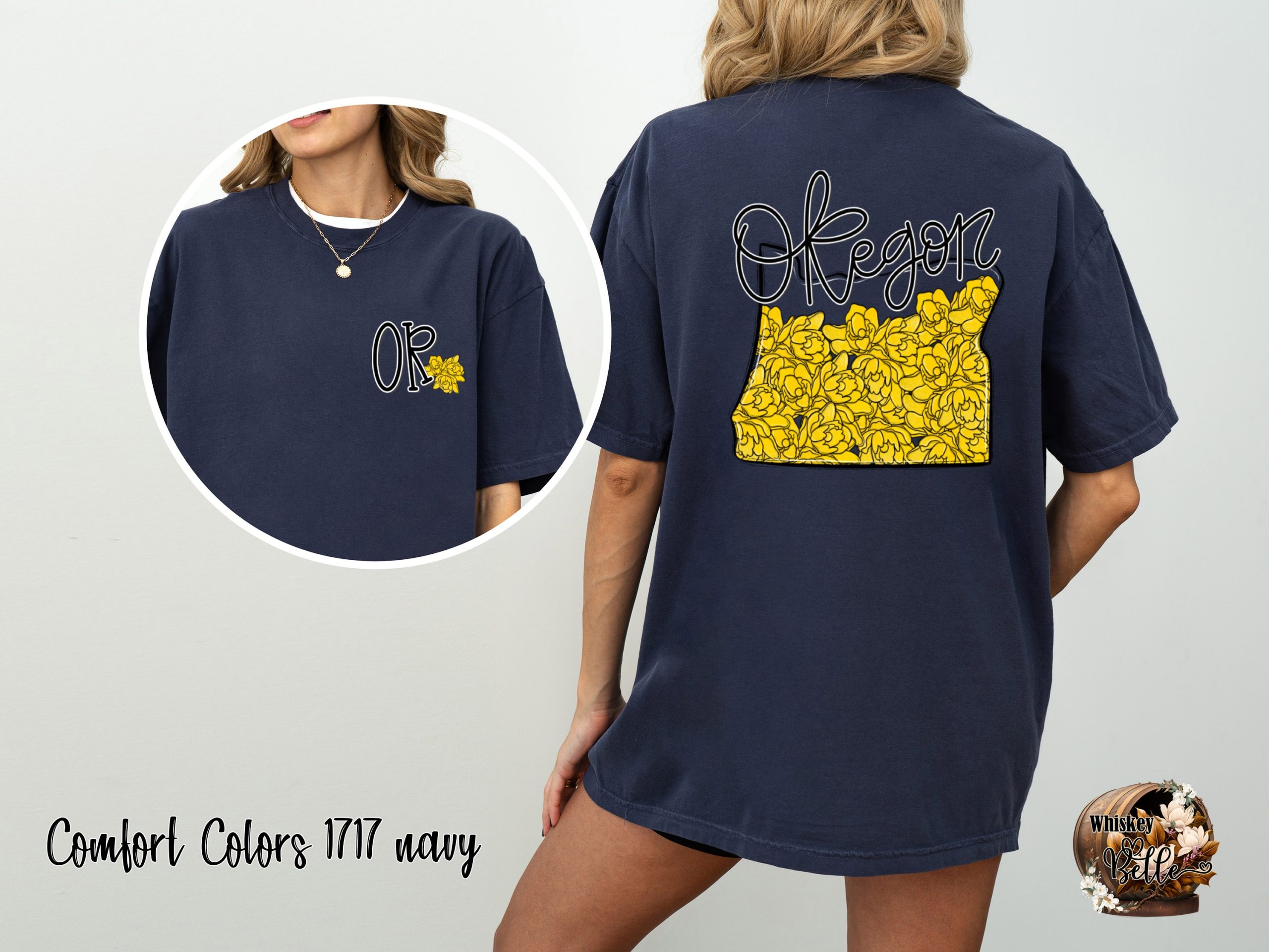Oregon Flowers T-Shirt, Floral State Tee, Oregon Gift, Trendy Oregon Shirt, Travel Shirt, Vacation Tee, Oregon Souvenir, Pacific Northwest - Image 4