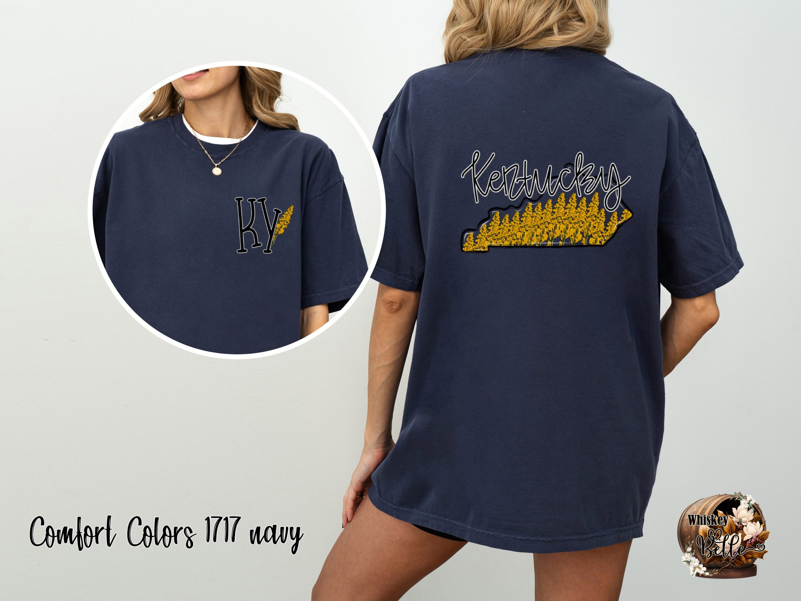 Comfort Colors C1717 Kentucky T-Shirt, KY Wildflower State Tee, Floral KY Gift, Kentucky Outline Shirt, Unisex Kentucky Shirt, KY Lover Tee - Image 4