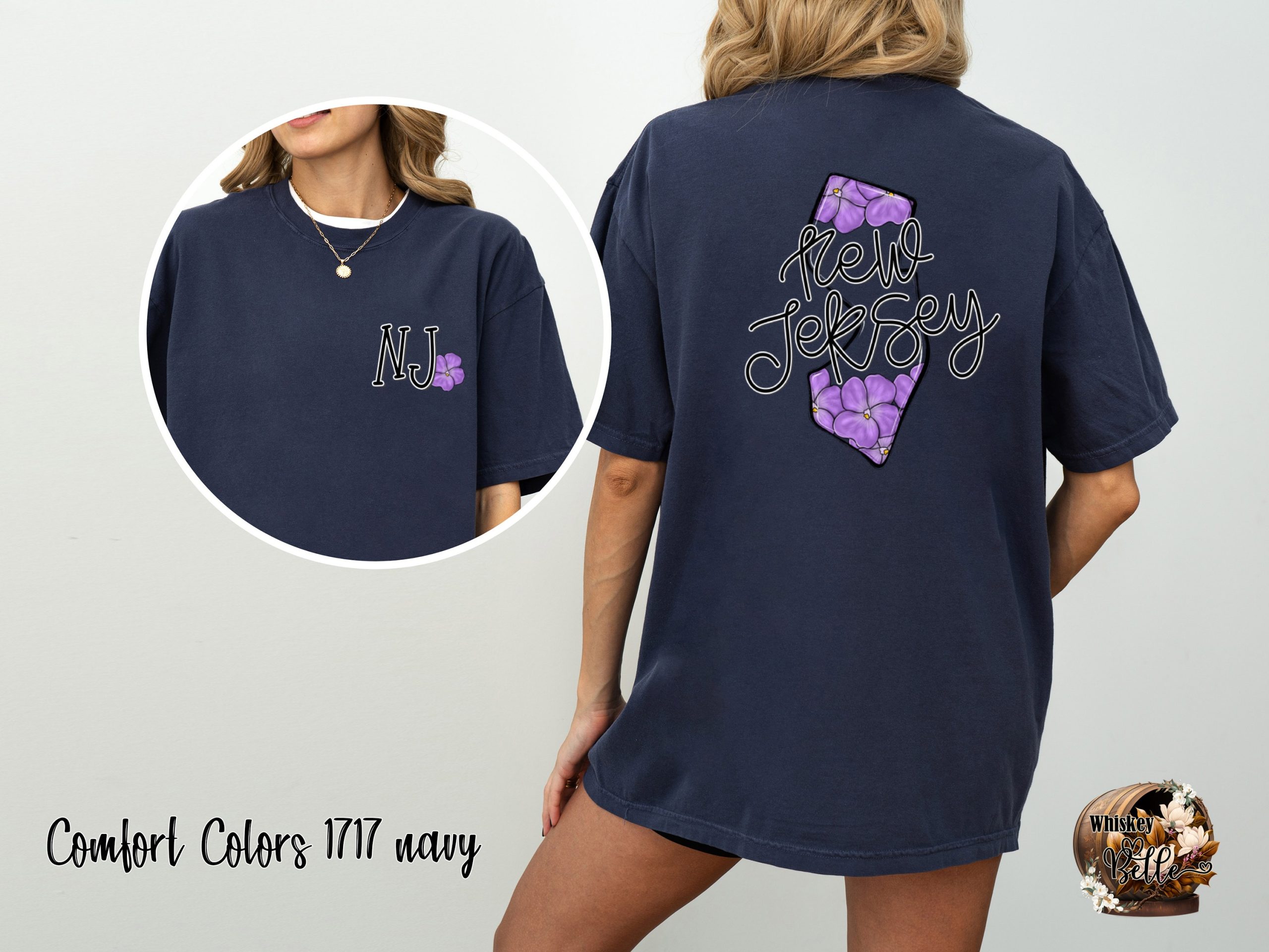 New Jersey T-Shirt, Floral NJ Shirt, State Pride Shirt, New Jersey Gift, NJ Flowers T-Shirt, Jersey Lover Gift, Jersey TShirt, Jersey Girl - Image 4