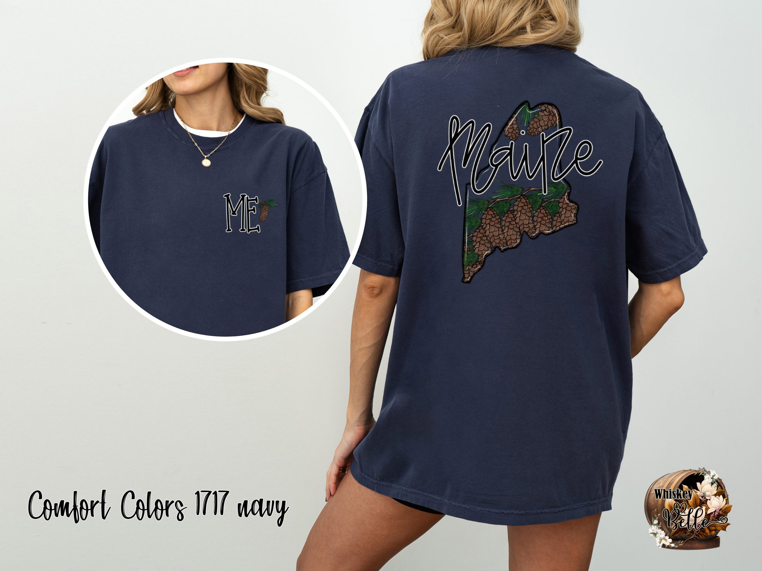 Comfort Colors C1717 Maine T-Shirt, Pine Cone Shirt, State Pride Tee, Vacation Souvenir, New England Gift, Nature Lover Present - Image 4
