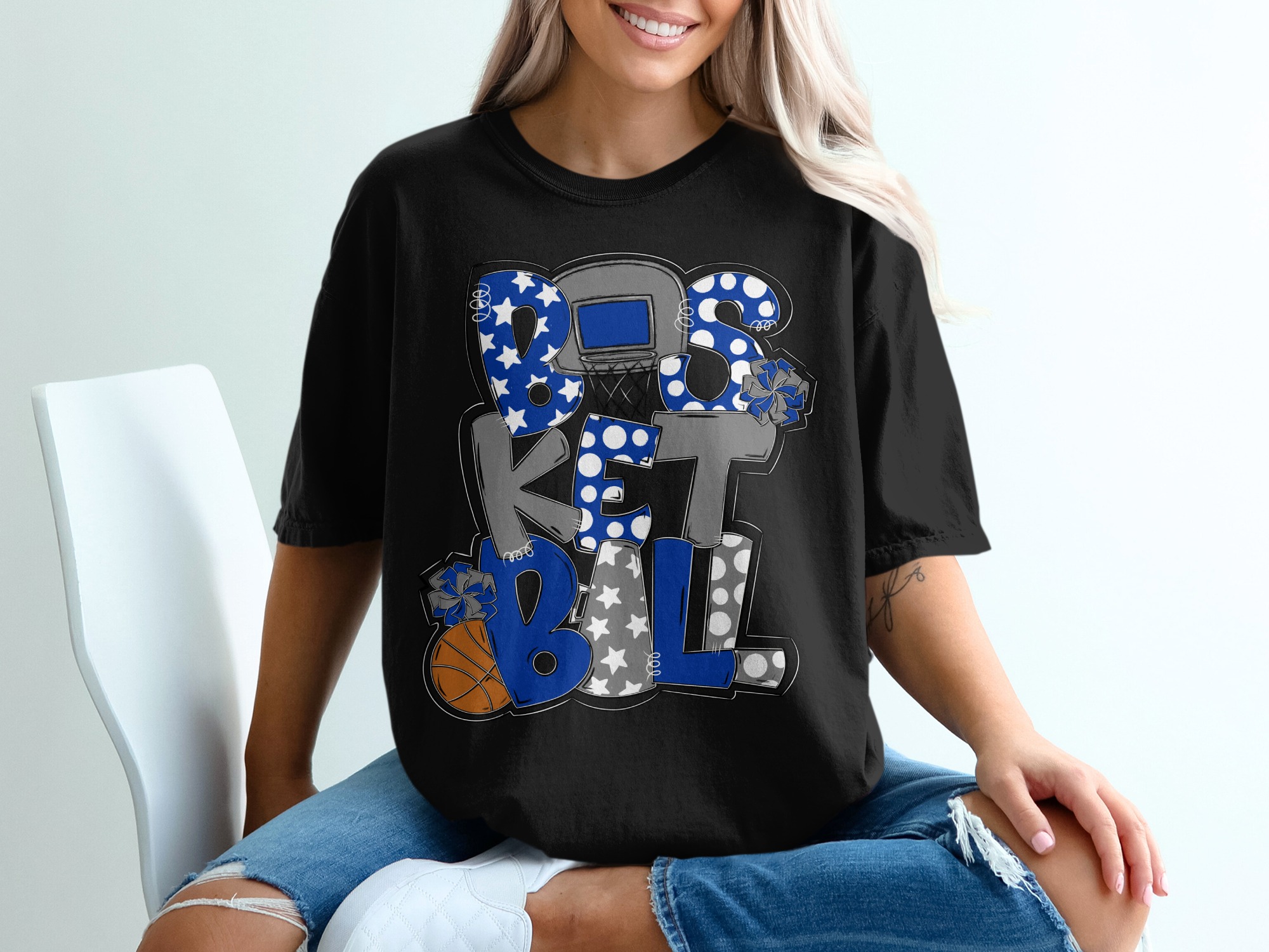 Basketball T-Shirt, Sports Tee, Game Day Shirt, Gift for Basketball Player, Basketball Fan Apparel, Stylish Basketball Design - Image 2