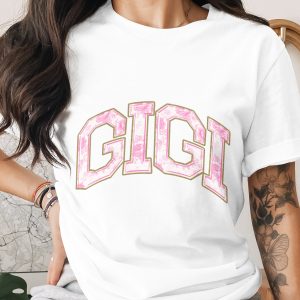 Gigi T-Shirt, Floral Design, Grandmother Tee, Gigi Gift, Mother's Day, Cute T Shirt, Gift For Grandma, Gigi Shirt, Trendy Top