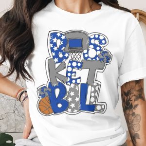 Basketball T-Shirt, Sports Tee, Game Day Shirt, Gift for Basketball Player, Basketball Fan Apparel, Stylish Basketball Design