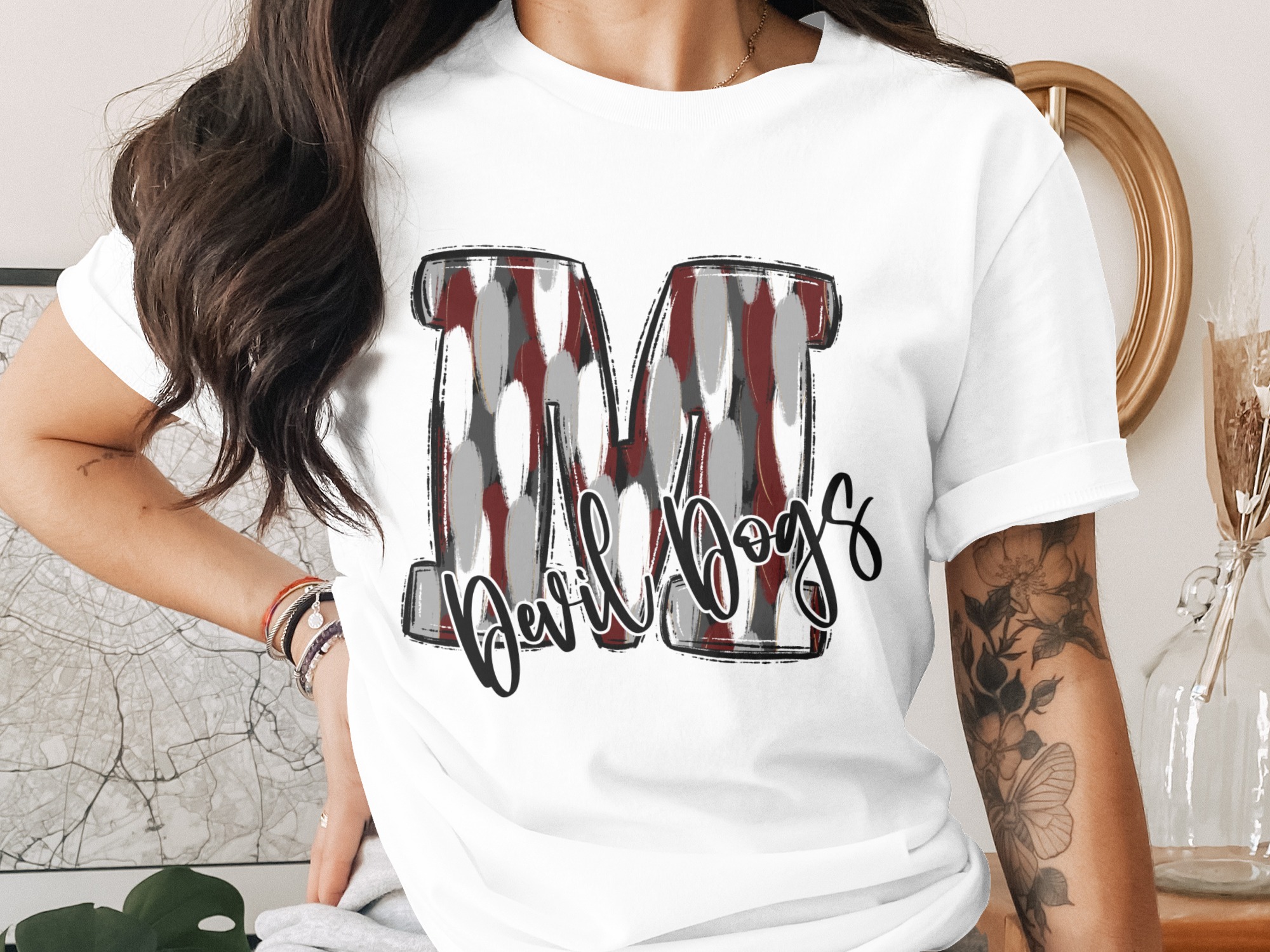 Devil Dogs T-Shirt, Mascot Tee, College Team Apparel, University Spirit, Fan Gear, Game Day Shirt, Custom Design Shirt