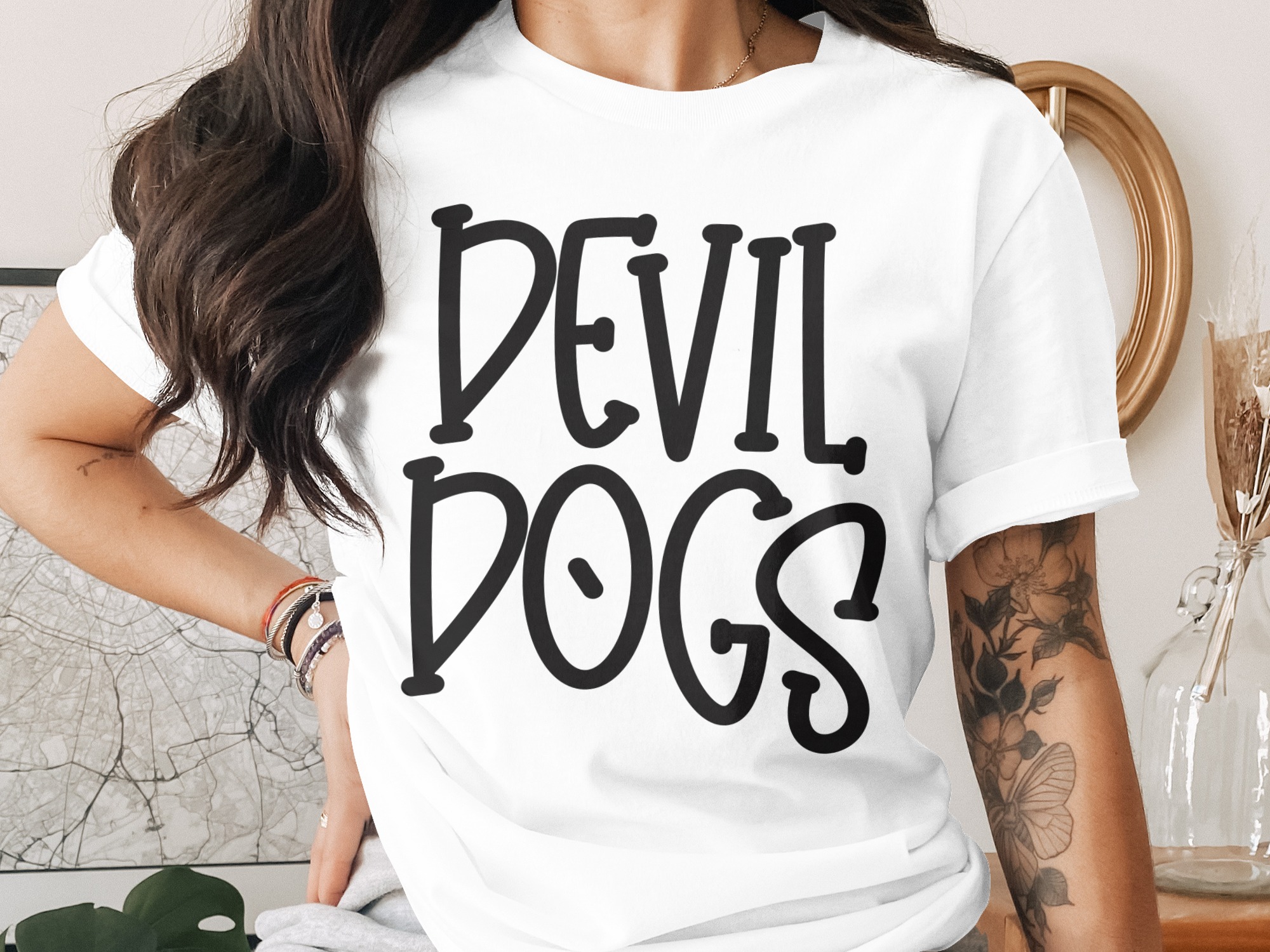 Devil Dogs T-Shirt, Funny Dog Lover Tee, Cute Canine Gift, Pet Parent Apparel, Trendy Graphic Top