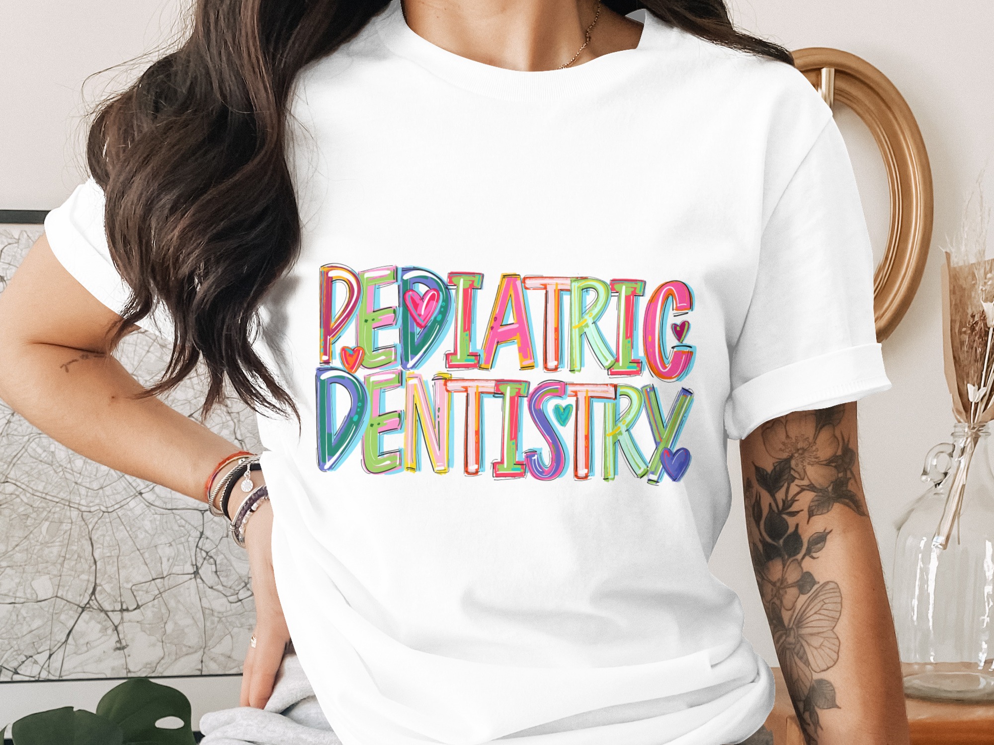 Pediatric Dentistry T-Shirt, Dentist Shirt, Colorful Dental Tee, Future Dentist TShirt, Dental Assistant Shirt, Dental Hygienist Gift