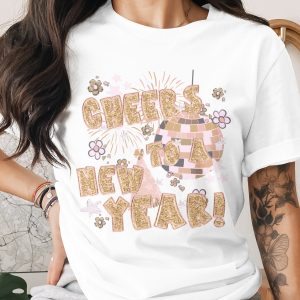 Cheers To A New Year T-Shirt, Disco Ball Tee, New Year's Eve Shirt, Celebration Tee, Holiday Shirt, Festive T Shirt, Party Tee