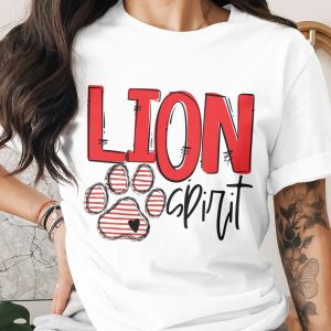 Lion Spirit Paw Print T Shirt, Animal Lover Tee, Wild Cat Gift, Motivational Shirt, Graphic Tee, Trendy Design, Statement Top