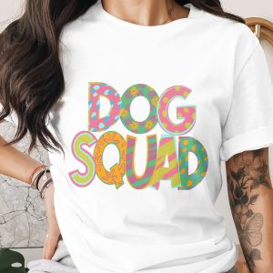 Dog Squad T-Shirt, Cute Dog Lover Tee, Fun Dog Themed Shirt, Colorful Dog Graphic Tee, Dog Mom Shirt, Dog Dad Shirt, Pet Lover Gift, Unisex