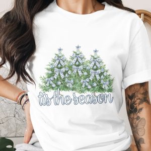 Tis The Season Christmas Tree T-Shirt, Holiday Cheer Tee, Festive Xmas Top, Winter Apparel, Christmas Gift, Holiday Season Shirt
