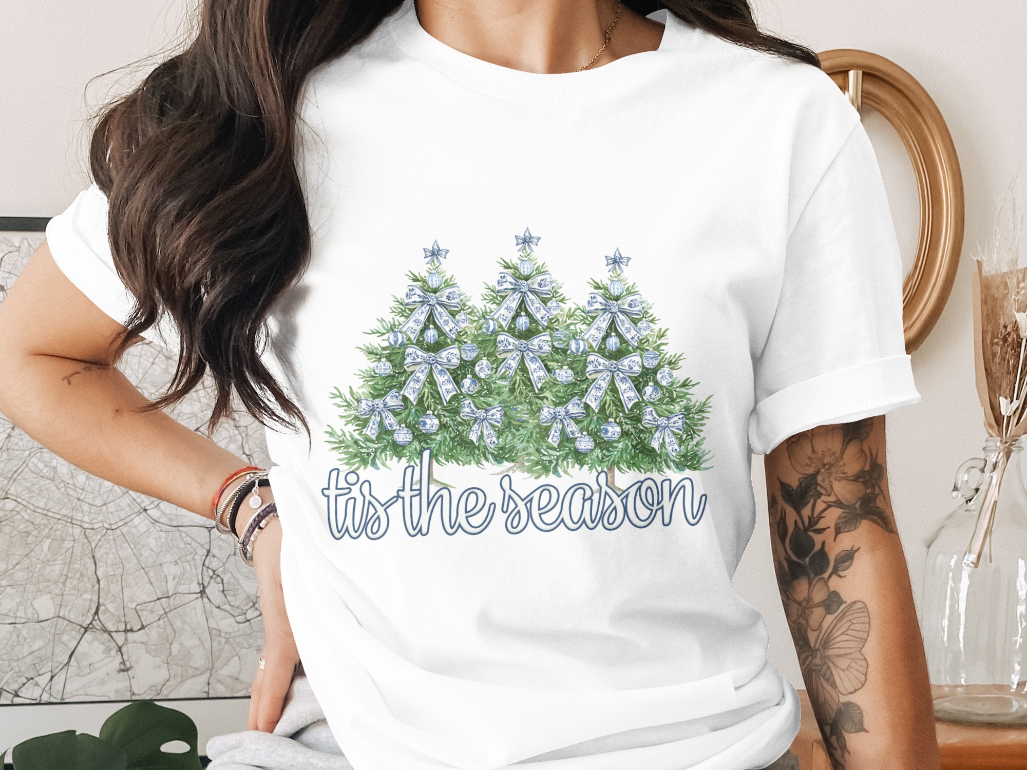 Tis The Season Christmas Tree T-Shirt, Holiday Cheer Tee, Festive Xmas Top, Winter Apparel, Christmas Gift, Holiday Season Shirt