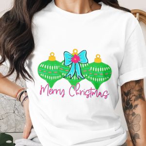 Merry Christmas T-Shirt, Holiday Ornament Tee, Festive Christmas Shirt, Holiday Party T-Shirt, Holiday Gift Idea, Christmas Celebration