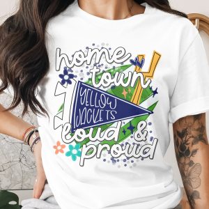 Hometown Yellow Jackets T-Shirt, Loud and Proud Tee, Spirit Wear, Football Season Apparel, School Pride Top, Gift for Fan, Game Day Shirt
