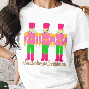 Nutcracker T-Shirt, Christmas T-Shirt, Holiday Tee, Nuts About Christmas, Festive Shirt, Winter Apparel, Holiday Gift, Christmas Gift