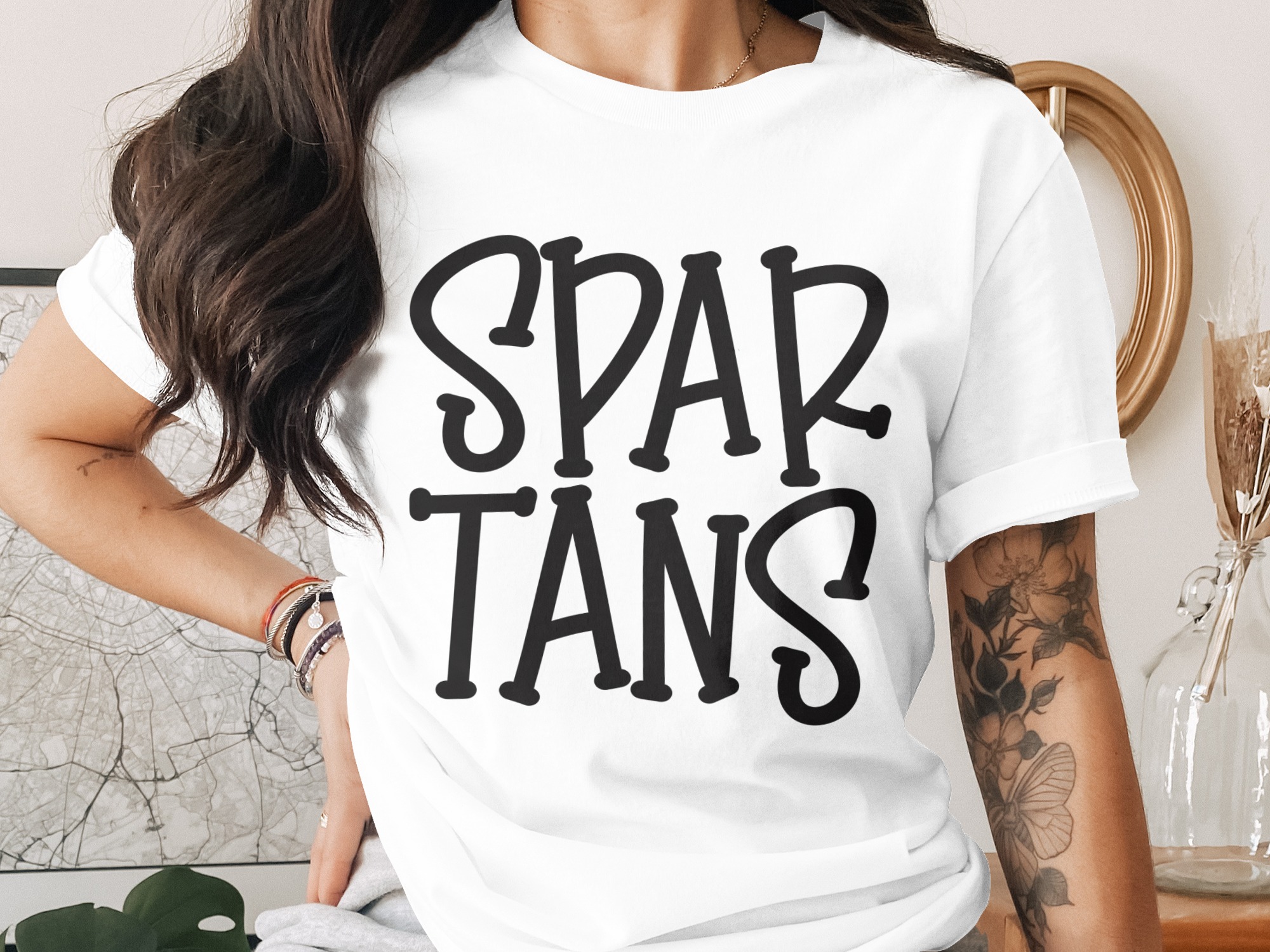 Spartans T-Shirt, Team Spirit, College, Sports Fan Gear, Gift for Athlete, Comfortable Tee, Trendy Graphic, Everyday Wear