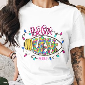 Be The Light T-Shirt, Inspirational Shirt, Mathew 5 14 Scripture T Shirt, Religious Tee, Christian T Shirt, Colorful Lights Shirt