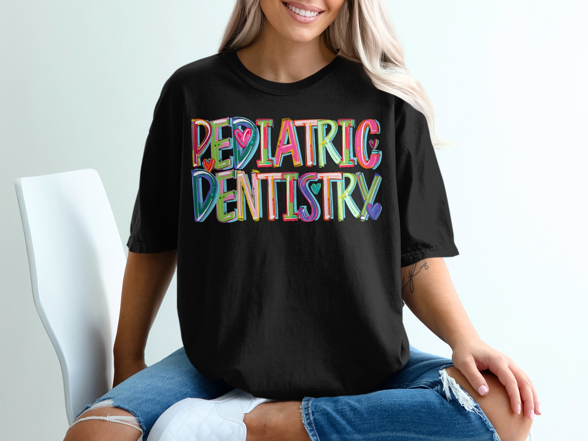Pediatric Dentistry T-Shirt, Dentist Shirt, Colorful Dental Tee, Future Dentist TShirt, Dental Assistant Shirt, Dental Hygienist Gift - Image 2