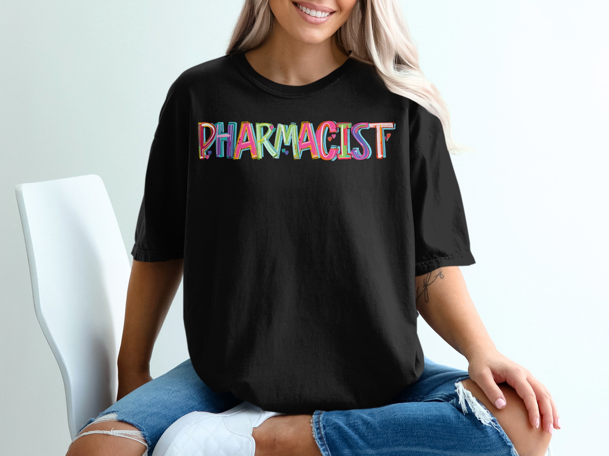 Pharmacist T-Shirt, Colorful Pharmacy Tee, Pharmacy Gift, Future Pharmacist, Graduation Gift, Pharmacist Appreciation T Shirt - Image 2