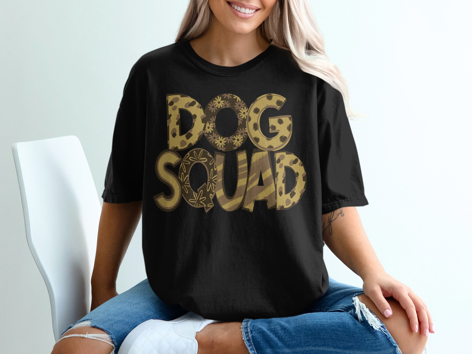 Dog Squad T-Shirt, Cute Dog Lover Shirt, Pet Owner Tee, Funny Dog Graphic Tee, Gift for Dog Mom, Animal Lover Apparel, Dog Themed Shirt - Image 2