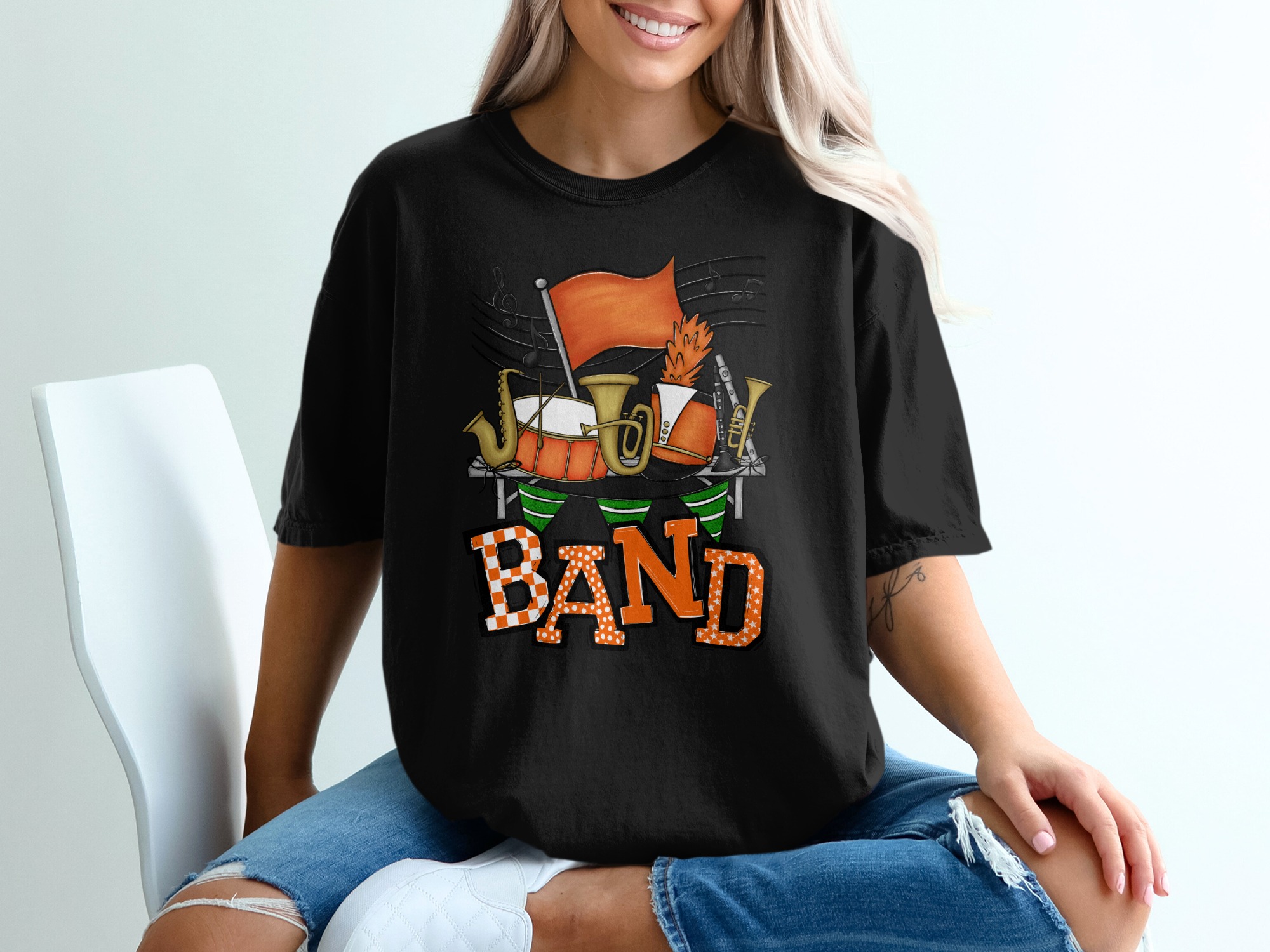 Band T-Shirt, Marching Band Shirt, Music TShirt, Band Geek, Concert T Shirt, Band Lover Gift, Musical Instrument, Colorful Band Shirt - Image 2