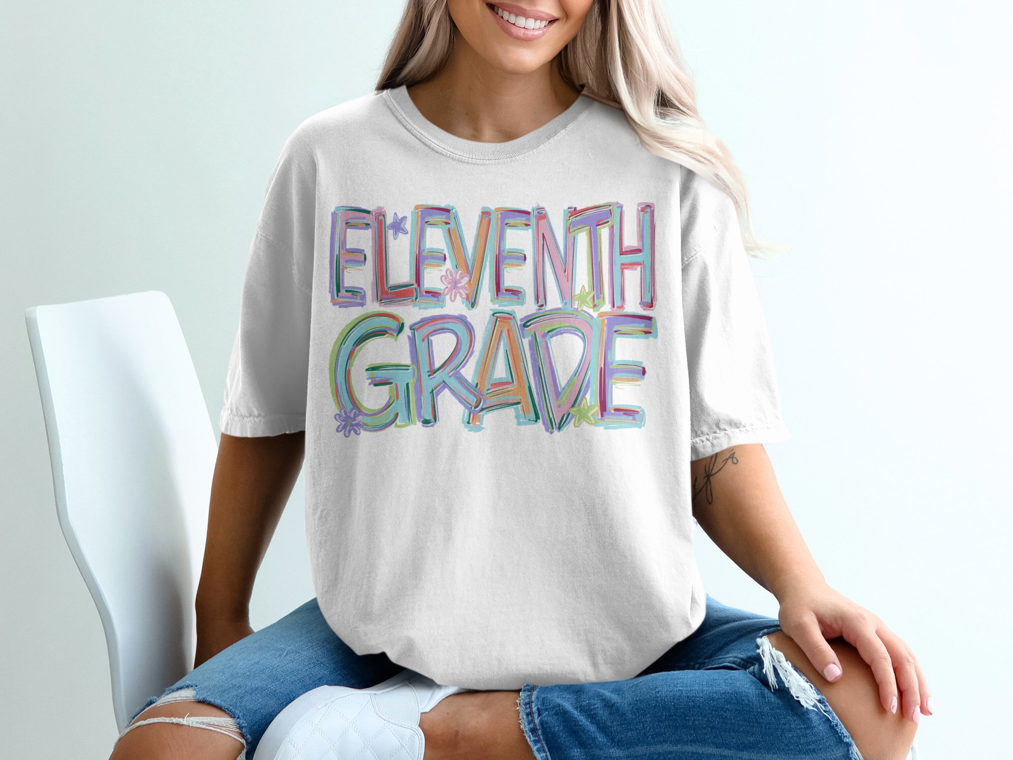Eleventh Grade T-Shirt, Colorful Design, Back to School Shirt, 11th Grade Tee, Student Gift, Graduation Shirt, School Spirit, Trendy T Shirt