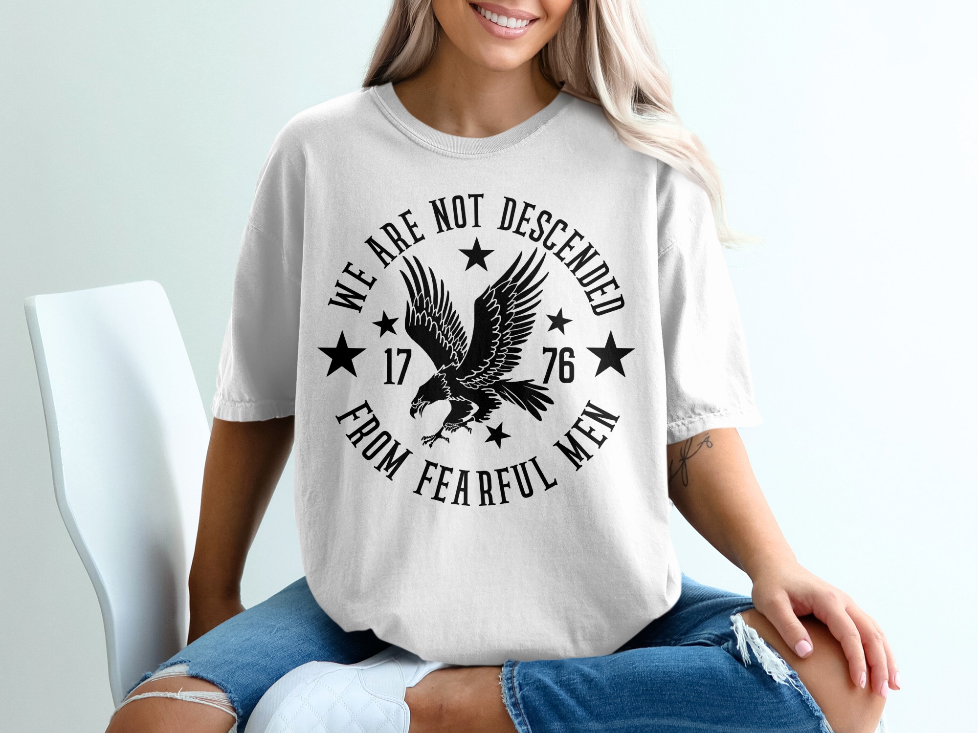 Eagle T-Shirt 1776 Design, Patriotic Tee, USA Pride, American Flag, Vintage Inspired, Gift Idea, Mens Womens T-Shirt