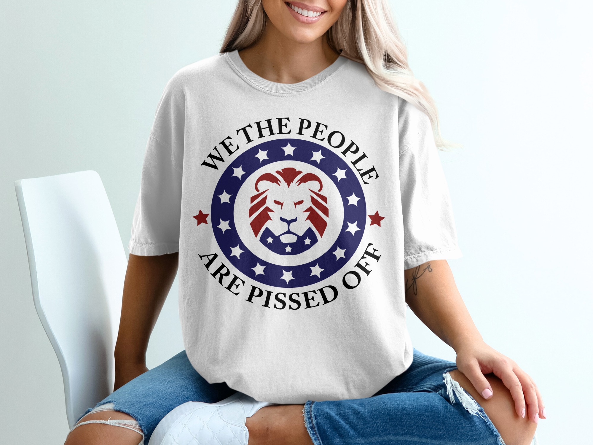 We The People T-Shirt, Political T-Shirt, Lion T-Shirt, Pissed Off Tee, American T-Shirt, Patriotic Gift, USA Tee
