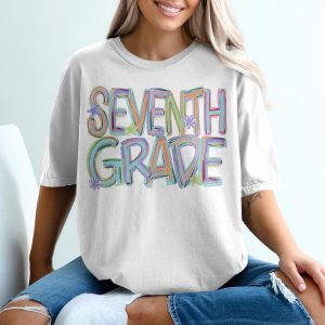 Seventh Grade T-Shirt, Colorful School Tee, Back to School Gift, Elementary School Shirt, Teacher Appreciation Top, Middle School Student