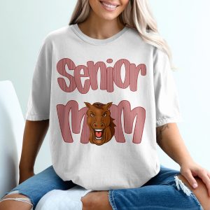 Senior Mom T-Shirt, Horse Design Tee, Funny Senior Mom Shirt, Graduation Gift, Proud Mom T Shirt, Class of 2024, Senior Year Shirt