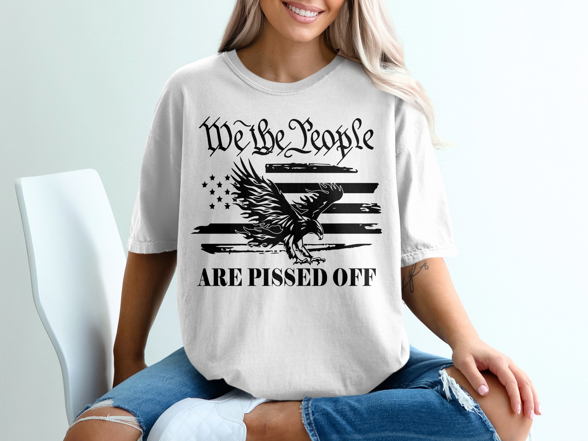 We The People T-Shirt, American Eagle, Pissed Off Tee, Patriotic Shirt, USA Flag Shirt, American Pride T Shirt, Constitutional Rights