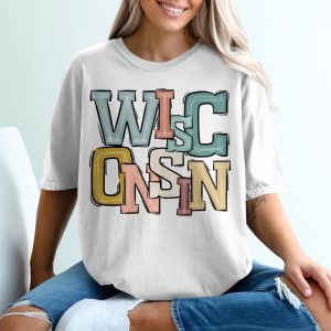Wisconsin Text Graphic Women's Short Sleeve Crewneck T-Shirt