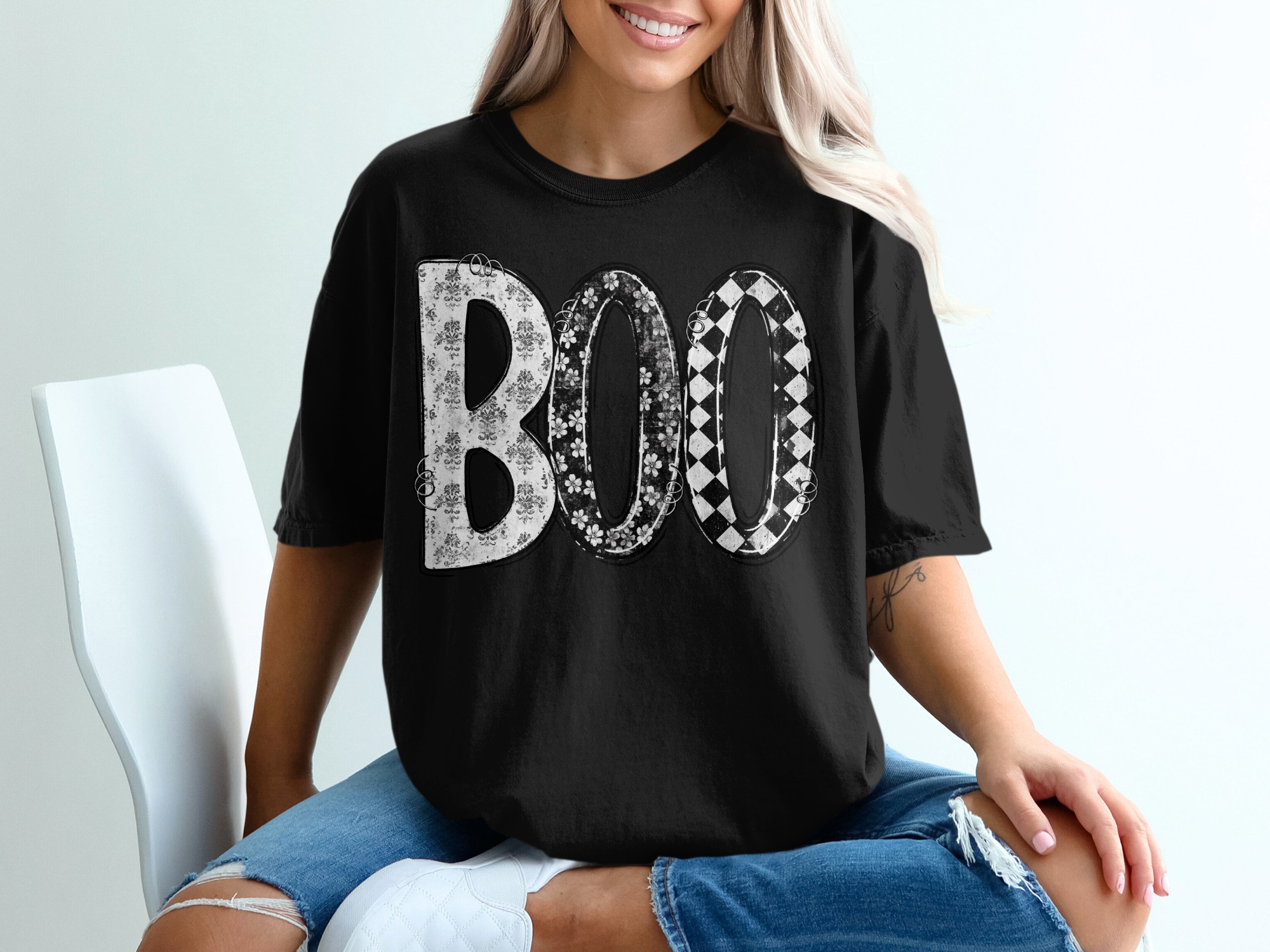 Spooky Season Boo T-Shirt, Halloween Graphic Tee, Festive Holiday Shirt, Cute Ghost, Trendy October Gift, Unique Fall Apparel, Unisex Fit - Image 2