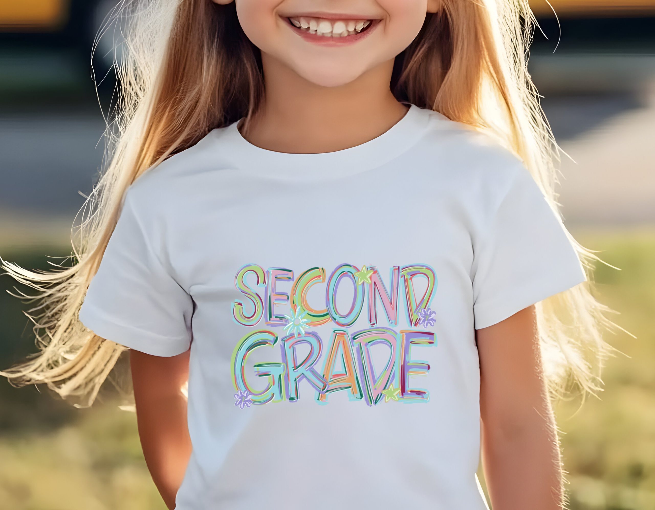 Second Grade T-Shirt, Back to School Shirt, Elementary School Tee, Colorful Graphic, Kids T-Shirt, Second Grade Student, First Day Shirt - Image 2